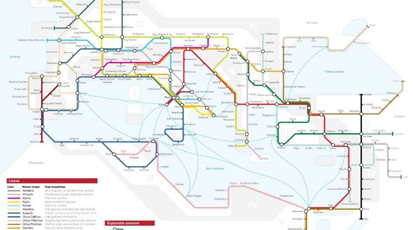 Φοιτητής σχεδίασε τους δρόμους της αρχαίας Ρώμης ως γραμμές του μετρό!